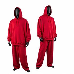 Survêtements imprimés sur mesure grande taille en coton 380 GSM de haute qualité, molleton évasé respirant, coupe-vent, écologique, à manches longues - Product Image 1