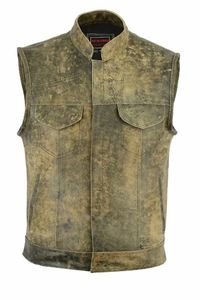 Gilet coupe-vent réglable en cuir pour homme, certifié CE, imperméable et personnalisé, taille plus, gilet Cafe Racers Racing - Product Image 2