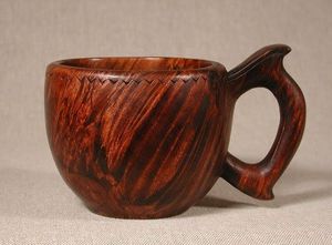 100% tasse en bois naturel pour bière et barware et dessus de table avec poignée tasse à bière tasse à café à boire à la main - Product Image 4