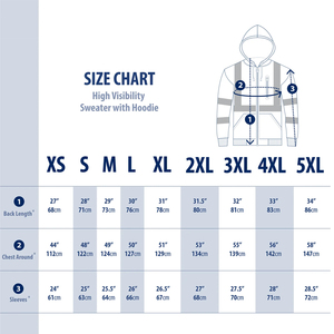 Sweat à capuche de sécurité réfléchissant haute visibilité avec design respirant en tissu durable pour les vêtements de travail et la sécurité - Product Image 6