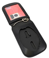 Dompet Kulit Berkualitas Tinggi untuk Tempat Kartu Identitas, Dompet Leher Kulit dengan Rantai, Tempat Kartu Identitas, Dompet Leher, Dompet Kartu Identitas dengan Potongan Khusus