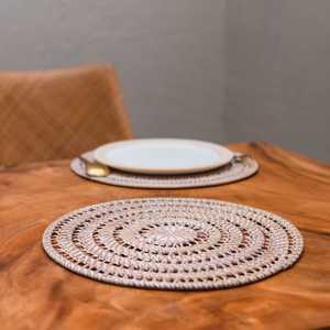 Venta al por mayor de manteles individuales de jacinto de agua redondos naturales hechos a mano ecológicos para mesa de comedor de boda - Product Image 3