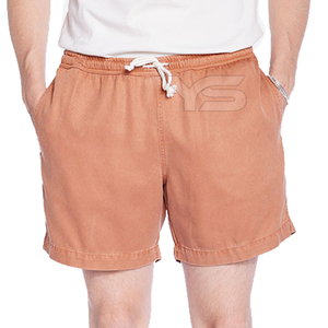 Pantalones vaqueros de moda para hombre, ropa de calle de tela, pantalones cortos de trabajo sueltos, pantalones cortos holgados con costuras en contraste, pantalones cortos personalizados para hombre - Product Image 2