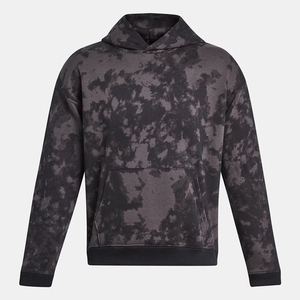 Sweat-shirts à capuche pour homme en coton mélangé, effet délavé, couleur unie, design vintage décontracté, haute qualité - Product Image 1