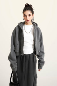 Sudadera con Capucha Extra Grande para Mujer, de Alta Calidad, 100% Algodón, con Estampado Personalizado, Ajuste Holgado, Tejido Grueso y Transpirable, Estilo Casual Hip Hop - Product Image 2