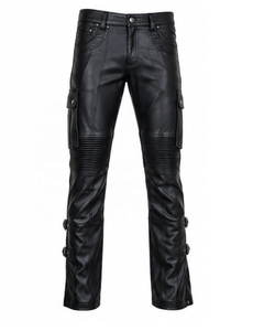 Pantalones de Motociclista para Hombre, Ligeros, de Cintura Alta, Estilo Urbano, con Cierre de Cremallera, Impermeables, de Cuero - Product Image 5