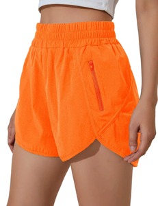 Short avec poches zippées Short personnalisé taille haute de haute qualité à séchage rapide Couleurs unies Short de survêtement d'été décontracté pour femmes - Product Image 2