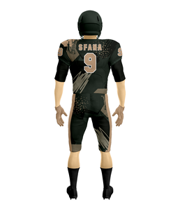 2025 uniforme de Football américain sur mesure tissu écologique redressement rapide quantité minimale de commande bas grande taille imprimé pour les équipes scolaires - Product Image 3