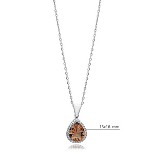 Forme de poire 13x16mm sultanite pierre charme collier 925 en argent Sterling turc bijoux faits à la main pour l'acheteur en gros - Product Image 2