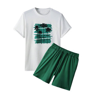 Ropa de calle informal para hombre, conjuntos de pantalones cortos de verano, camiseta de manga corta y ropa corta de verano para hombre - Product Image 1