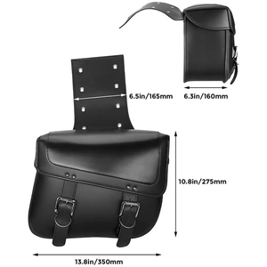 Waterproof Durable <b>Motorcycle</b> Leather Saddle Bag for Motorcross Travel Customizable Color & Logo GK Leather - Product Image 3