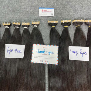 Article populaire : Extensions de cheveux à bandes adhésives 100% cheveux humains vietnamiens, haute qualité, super soyeux et brillant, sans perte, diverses couleurs, faciles à utiliser - Product Image 4