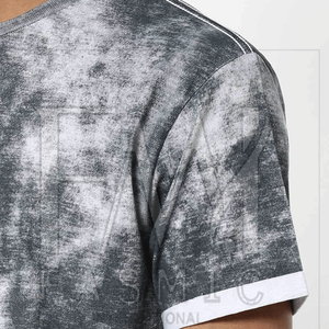 T-shirts à manches courtes pour hommes lavés à l'acide 100% T-shirts à manches courtes et à col rond en coton pour personnaliser le logo de votre propre marque - Product Image 6