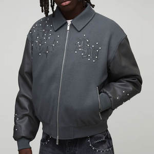 แจ็คเก็ตหนังผู้ชายกันน้ำ รุ่นปี 2026 ดีไซน์สีพื้น ออกแบบแจ็คเก็ตหนังของคุณเองสำหรับผู้ชาย - Product Image 2