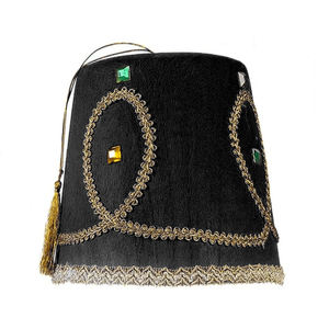 El mejor proveedor por encargo Masonic Regalia Granate con oro Fez Hat Nueva moda al por mayor Fez Hat - Product Image 1