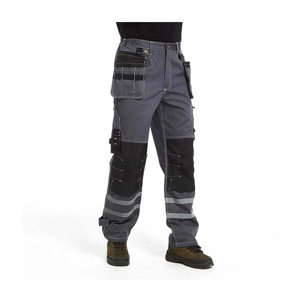 Pantalon de travail de sécurité multi-poches pantalon de travail hommes réfléchissant haute visibilité pantalon de travail pantalon cargo personnalisé de haute qualité