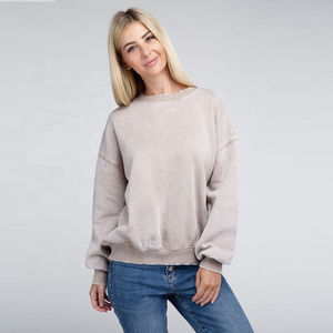 T-shirt décontracté à manches courtes pour femmes, lavage à l'acide, coupe ajustée, vente en gros, été, séchage rapide, respirant, polyester/coton, service OEM - Product Image 5