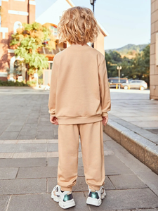 Ensemble survêtement décontracté unisexe en molleton doux, sweat-shirt à capuche et pantalon de jogging deux pièces, couleur unie, pour adulte, hiver - Product Image 3