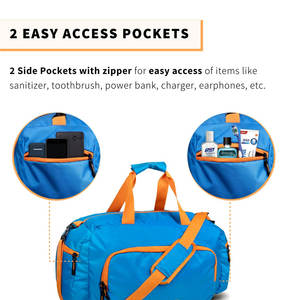 Sac de voyage de luxe durable avec paillettes brillantes, finition métallique, polyester écologique, grande capacité, sac de sport - Product Image 3