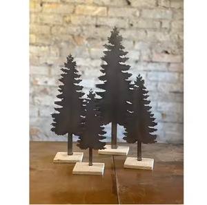 Arbre de Noël moderne en métal décoratif à suspendre et à poser sur table pour hôtel, fête, maison, jardin, décoration d'arbre de Noël - Product Image 1