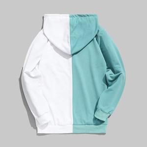 Venta al por mayor de ropa diaria personalizada para hombres, sudaderas con capucha a granel de retazos Hip Hop de alta calidad 100% algodón Streetwear pulóver con capucha para hombres - Product Image 4