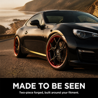 Jantes forgées noires à sept branches avec baril rouge, 2 pièces, 18 19 20 21 pouces, 5x112 5x114.3 5x120 BMW M4