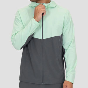 Winter Hooded Seamless Lightweight Windbreaker Suit Set Custom Design Quick Dry Jacket Track Pants for Running Cycling Gym - Product Image 3