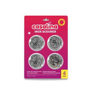 Casalina INOX แพ็ค4ชิ้นฟองน้ำทำความสะอาดครัวแผ่นขัดกระดาษการ์ดฟองน้ำและแผ่นขัด - Product Image 3