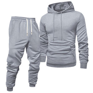 Vêtements de sport de haute qualité, ensembles de survêtement en coton deux pièces, survêtement personnalisé en gros pour hommes avec logo personnalisé - Product Image 1