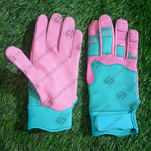 Nuevo último diseño Combinación de colores única Puño corto Cuero digital Los mejores guantes de bateo de béisbol de softbol Guantes de todos los tamaños - Product Image 4