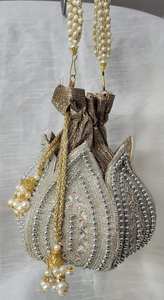 Bohemian Style Embroidery <b>Pearl</b> Evening <b>Clutch</b> <b>Bags</b> Fancy Design Handmade Customizable Lining Wholesale - Product Image 5