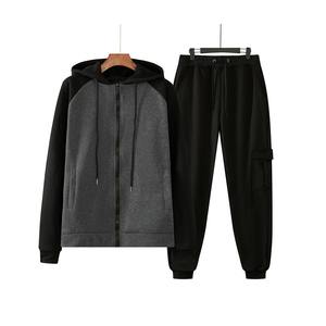 Nuevo Conjunto de sudadera cárdigan de gran tamaño, conjunto de ropa deportiva de lana informal con capucha cálida para hombres - Product Image 5