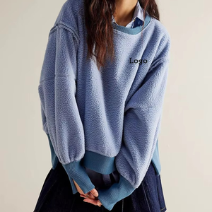 2025 gros Logo personnalisé broderie Patch contraste couleur femmes sweat à capuche sweat - Product Image 1