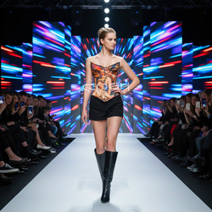 Sexy Waist Slimming Historical Renaissance Printed Fashion Corsets With Adjustable Back Laced Up - Product Image 5