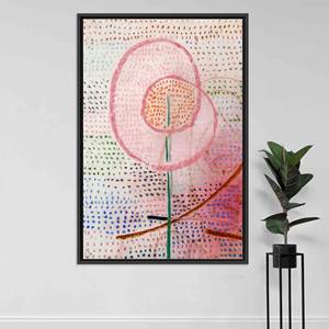 Toile imprimée : Art mural abstrait rose épanoui - Décoration élégante, TOILE ENCADRÉE NOIRE - Product Image 1