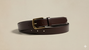 Ceinture en cuir marron pour hommes de haute qualité extravagante Minimalist Luxury Redefined Everyday Wear de Divine International - Product Image 4