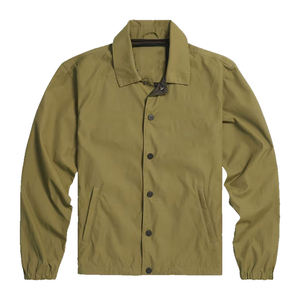 Nouveauté, vente en gros de vestes pour hommes, couleurs unies, logo personnalisé, coupe-vent respirant, vestes décontractées et polyvalentes en polyester pour hommes, meilleure qualité - Product Image 5