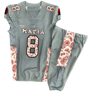 Diseña Tu Propio Uniforme de Fútbol Americano Personalizado, Transpirable, 100% Poliéster, Sublimación Completa, Ajuste Seco, Costuras de Sarga - Product Image 6