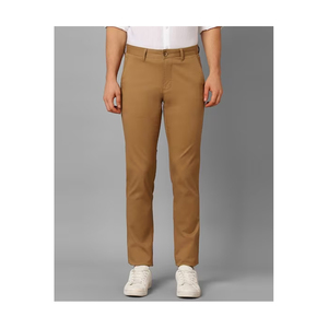 Pantalon chino en coton Oxford décontracté, léger pour l'été, infroissable, coupe droite, style classique formel, coupe régulière, sur mesure pour homme - Product Image 4
