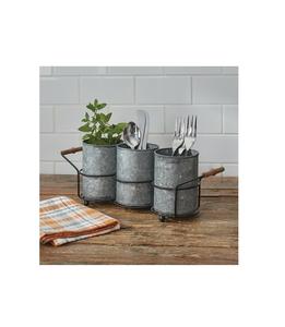 ที่ใส่ช้อนส้อมกัลวาไนซ์3ส่วนแท่นวางมีดดีไซน์น่าชื่นชม - Product Image 6