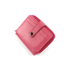 Женский кошелек из натуральной кожи, оригинальный розовый кошелек из натуральной кожи, Сделано в Турции, 2023