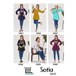 Blusa Corta Ligera de Rayón con Bordado para Uso Diario y Oficina de Maruti Fashion - Product Image 1