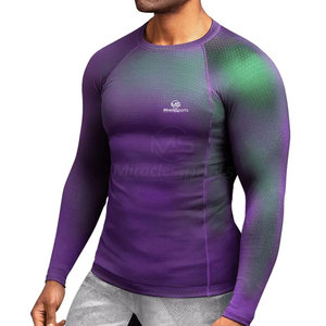 Último diseño Venta caliente Hombres Camisas de compresión Cómodo Fitness Wear Hombres Camisas de compresión - Product Image 1