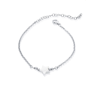 Star Design Mother of Pearl Stone 925 Silver Charm <b>Bracelet</b> 925 Sterling Silver Wholesale Handcrafted Fine Women Jewelry - Product Image 5