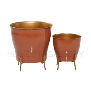 New Antique Finished Luxury Modern Design High Quality Metal Iron <b>Large</b> Round Shape Metal Planters For Outdoor Garden Decoration - Product Image 4