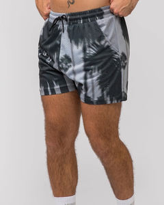 Short en maille personnalisé pour hommes, impression par sublimation, logo brodé, patchs d'étiquettes tissées, short de gymnastique athlétique, patchs avec logo personnalisé - Product Image 1