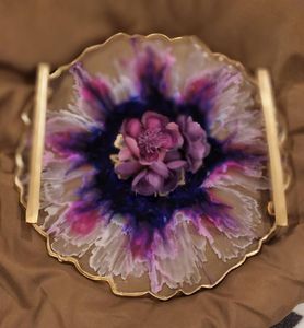 MEILLEUR plateau de service en résine époxy fait main Essentiels de cuisine uniques pour la maison Restaurant Hôtel Servin décoratif - Product Image 3