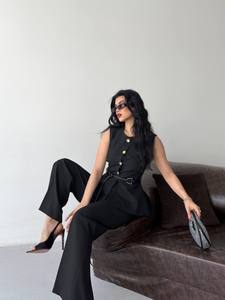 Vestidos de Lona Personalizados con Etiqueta Privada, Ecológicos, Estilo Vintage, de Verano, Largos, de Manga Corta, Venta al Por Mayor, Ropa Casual, Pedidos al Por Mayor - Product Image 4