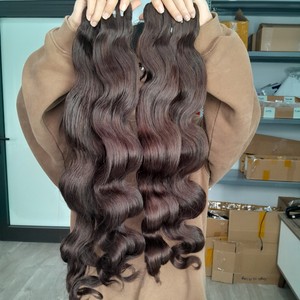 Paquetes de cabello humano virgen 20 pulgadas Extensiones de encaje ondulado del cuerpo Cutícula cruda sin procesar Tejido alineado Cabello virgen crudo vietnamita - Product Image 1