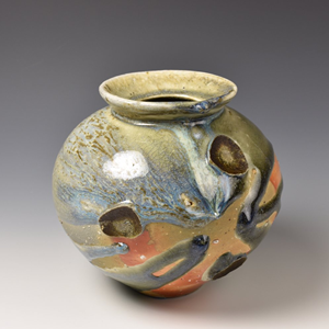 Vase à fleurs en céramique artisanal indien contemporain, design moderne et élégant pour la décoration de bureau à domicile ou d'hôtel - Product Image 3